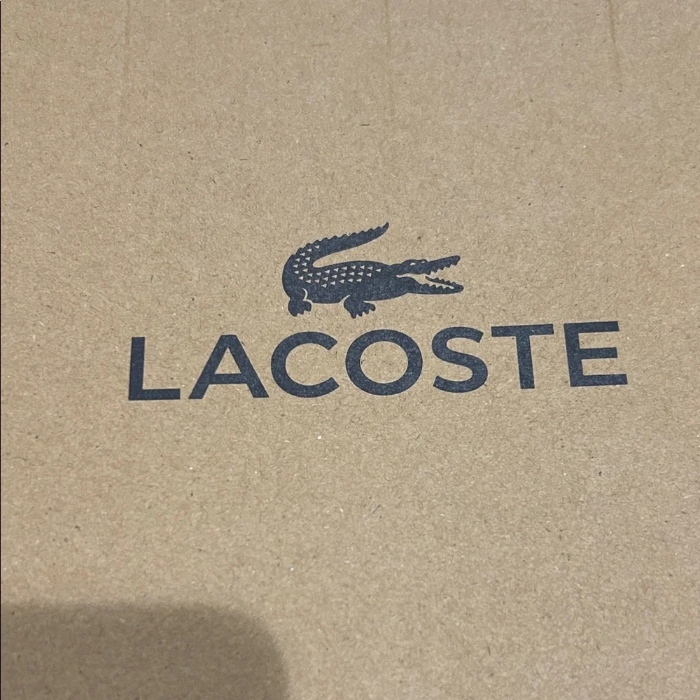 Lacoste White Tennis Shoes with Green Accent - Picture 10 of 11